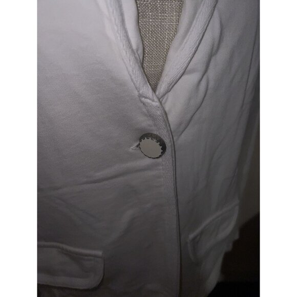 Miss Etam Womens White Button-Front Blazer Jacket XL - Picture 4 of 9
